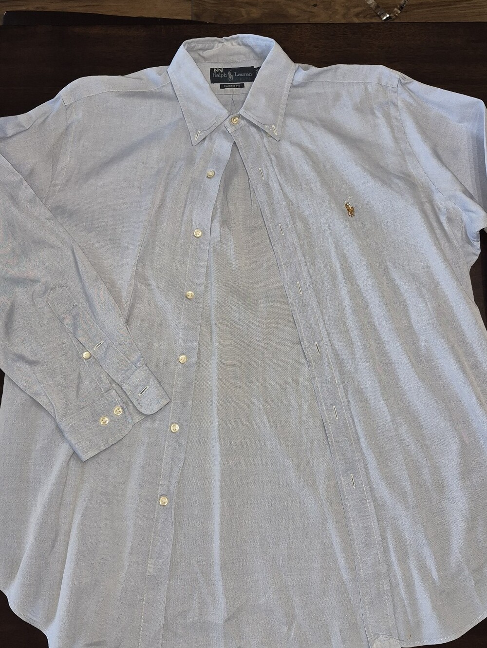 Ralph Lauren Light Blue Button-Down Oxford Shirt with Embroidered Pony